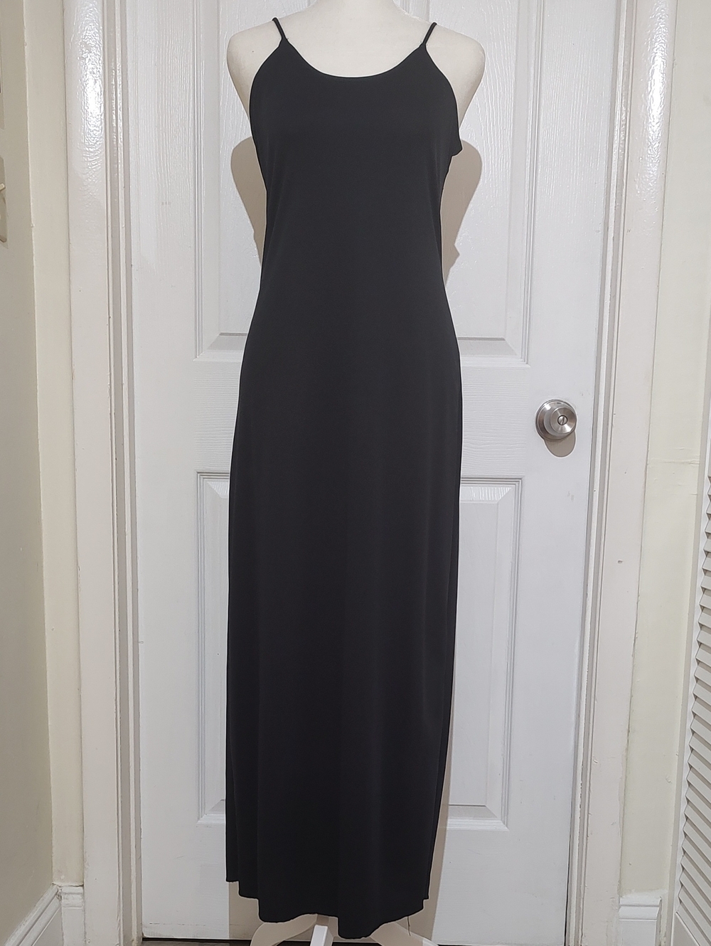 Black Spaghetti-Strap Maxi Dress